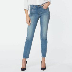 NYDJ Sheri Slim Straight, Clayburn Medium Wash, 12